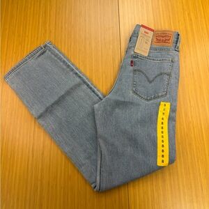 Levis 314 Shaping Straight Jeans Womens Blue Mid Rise Size 29x32 Or Size 8